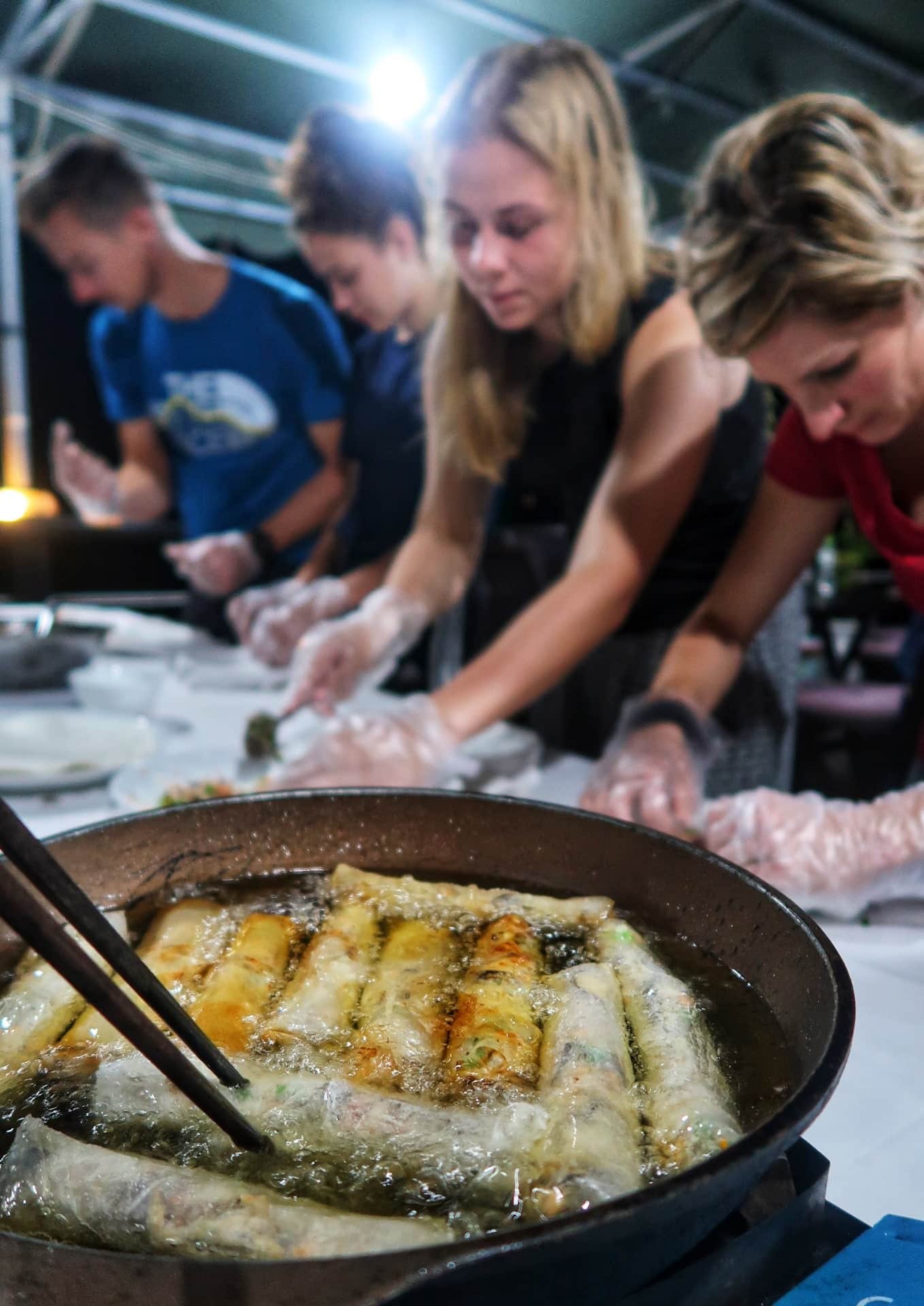 Cooking class på vores Halong-bådtur
