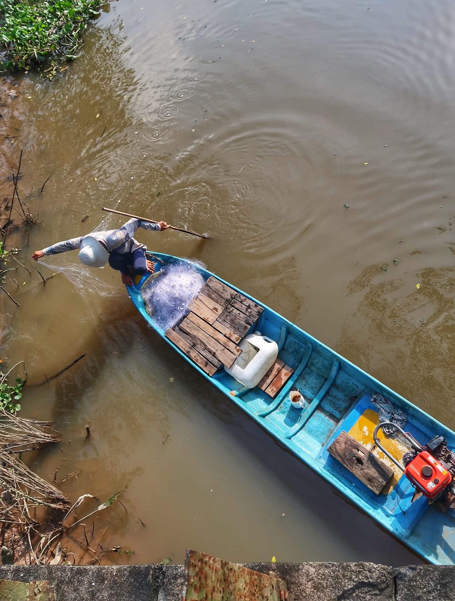 Fiskermand på Mekong River