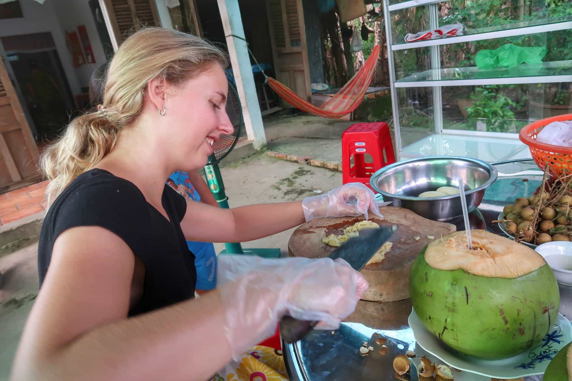 Maria laver vietnamesisk banankage