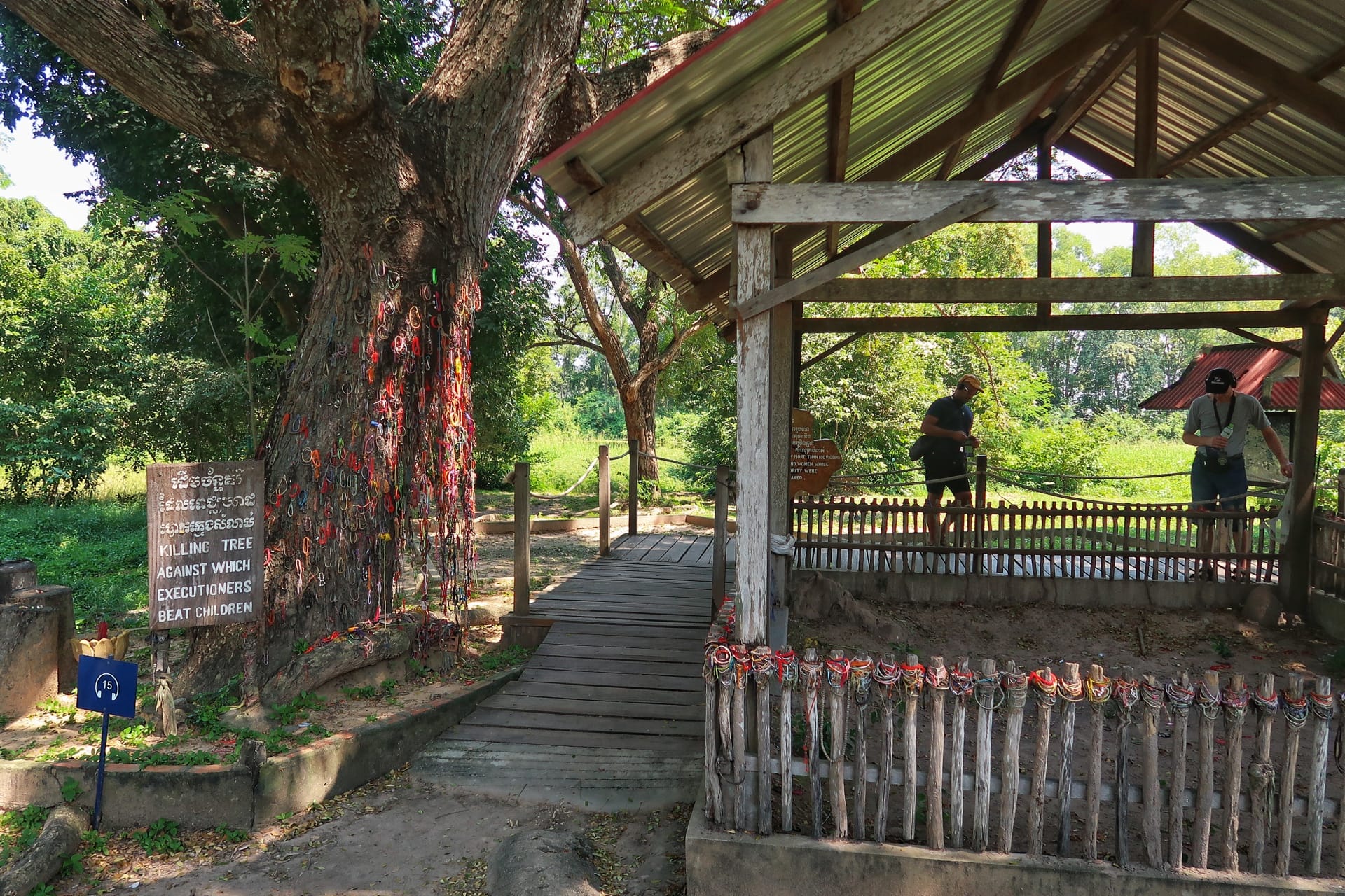 Massegrav og barnetræ fra Killing Field i Cambodia